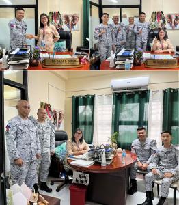 NROTC newly designated officials conduct courtesy call with OVPAA